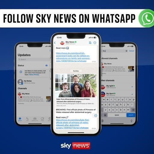 Следите за Sky News в WhatsApp