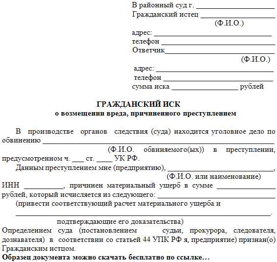 Как подать гражданский иск в уголовном деле: шаг за шагом