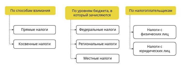 Основные виды налогов